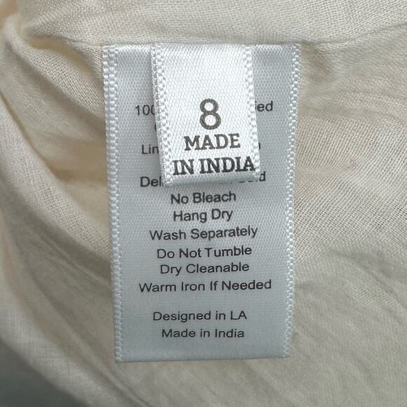 NWT | St. Roche | Winona Eyelet Midi Skirt | Off-White | Size 8 - Picture 8 of 12